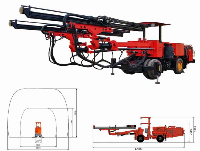 YZ-722輪式雙臂鑿巖臺車 YZ-722輪式雙臂鑿巖臺車